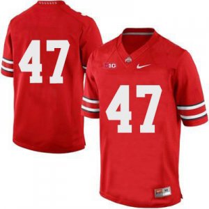 Men's NCAA Ohio State Buckeyes Only Number #47 College Stitched Authentic Nike Red Football Jersey AH20Y68CM